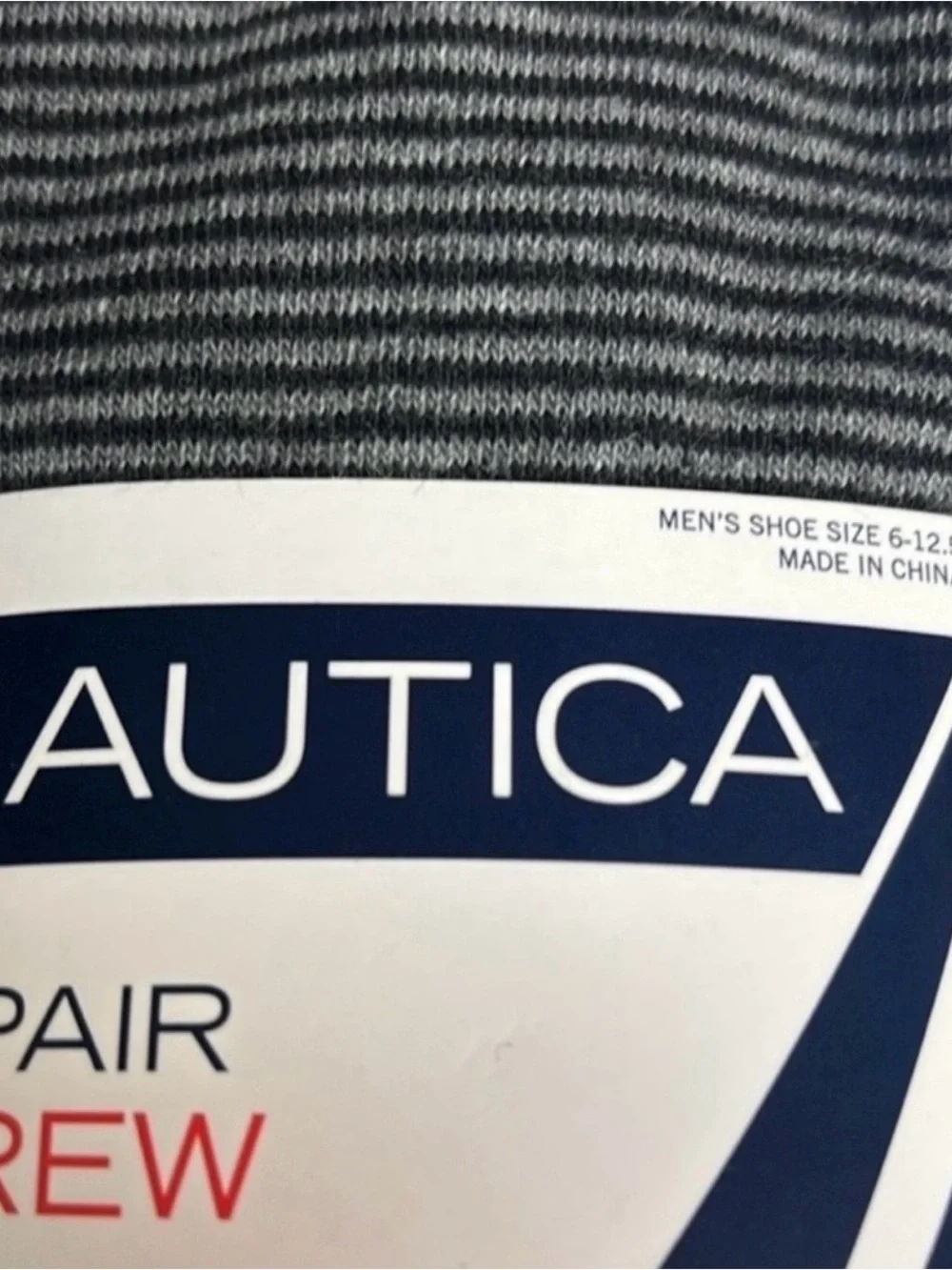 New Nautica Socks Men’s 5 Pair Black Crew Sock Business Casual Dress Active